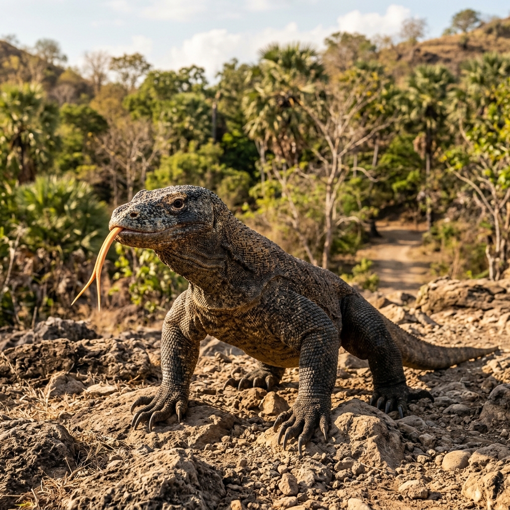 Komodo Dragon In Komodo Island