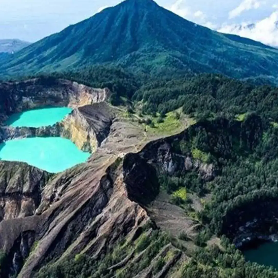 Kelimutu Tricolor Lake in Flores Island